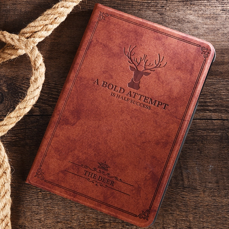 Antler Retro Voltage Craft Cloth + TPU Protective Cover for iPad Mini1/Mini2/Mini3/Mini4/Mini5 ,With Sleep Function