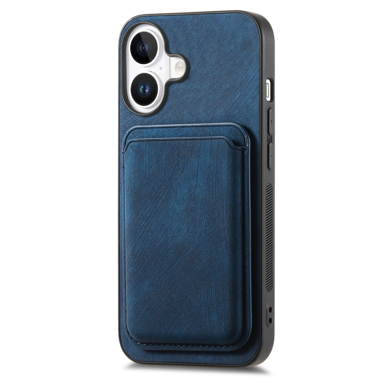 For iPhone 16 Retro Leather Card Bag Magnetic Phone Case