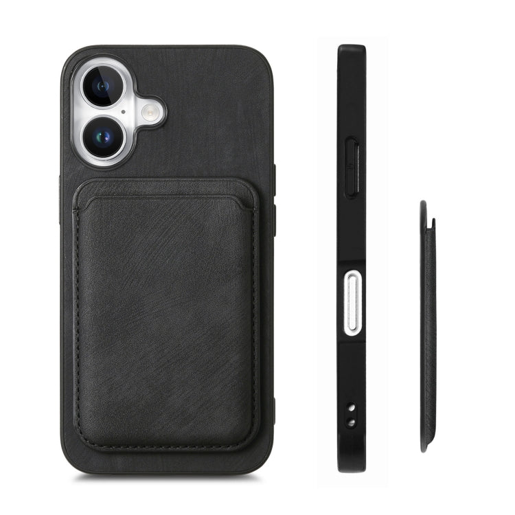 For iPhone 16 Plus Retro Leather Card Bag Magnetic Phone Case