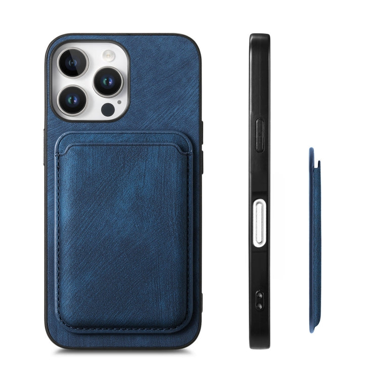 For iPhone 16 Pro Max Retro Leather Card Bag Magnetic Phone Case