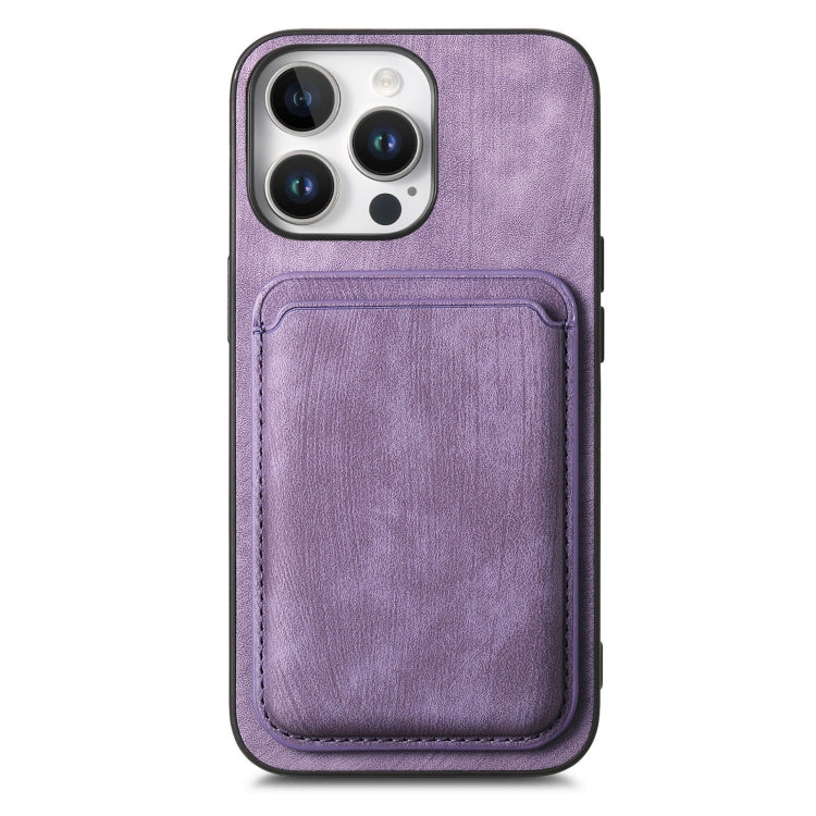 For iPhone 16 Pro Max Retro Leather Card Bag Magnetic Phone Case