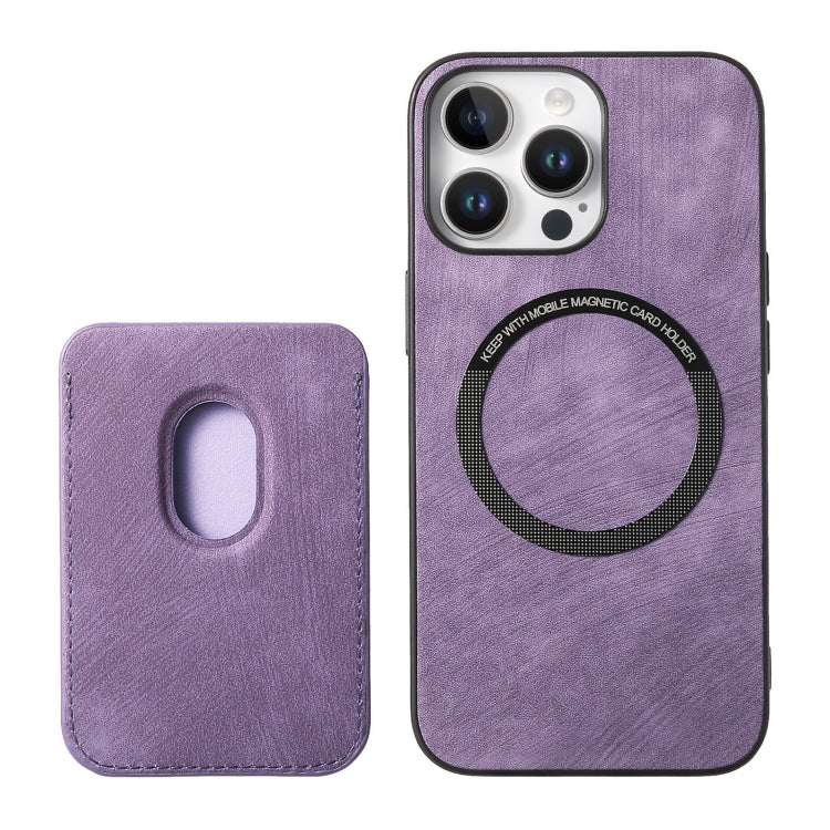 For iPhone 16 Pro Max Retro Leather Card Bag Magnetic Phone Case