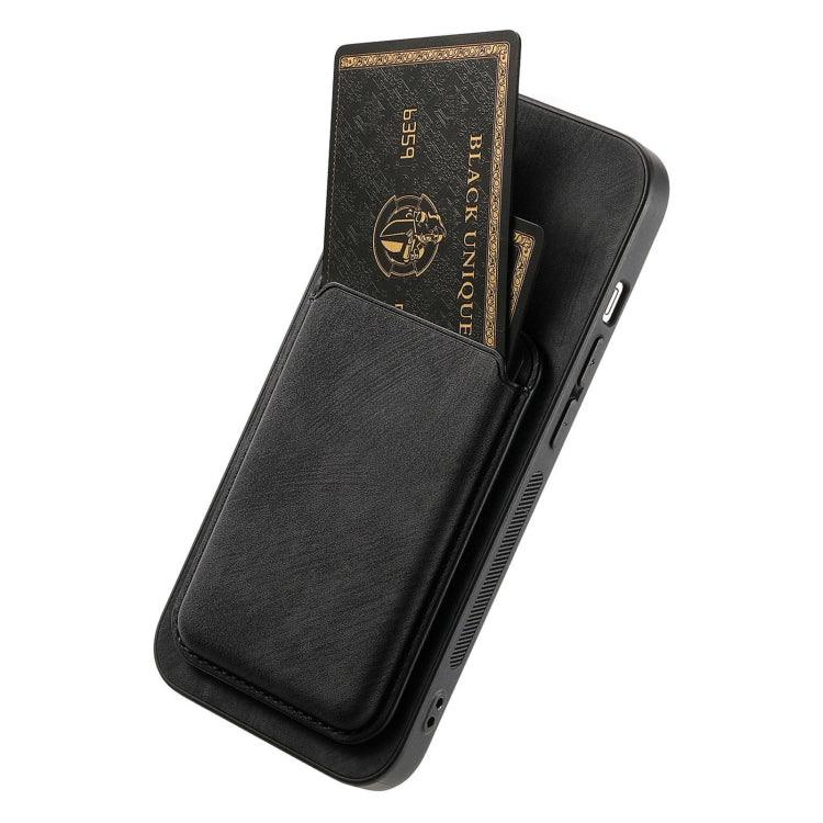 For iPhone 16 Pro Max Retro Leather Card Bag Magnetic Phone Case