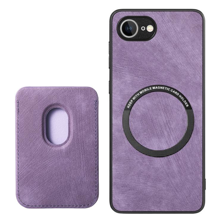 For iPhone 17e / 16e Retro Leather Card Bag Magnetic Phone Case