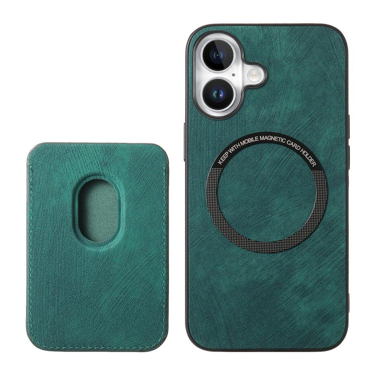 For iPhone 17 Retro Leather Card Bag Magnetic Phone Case