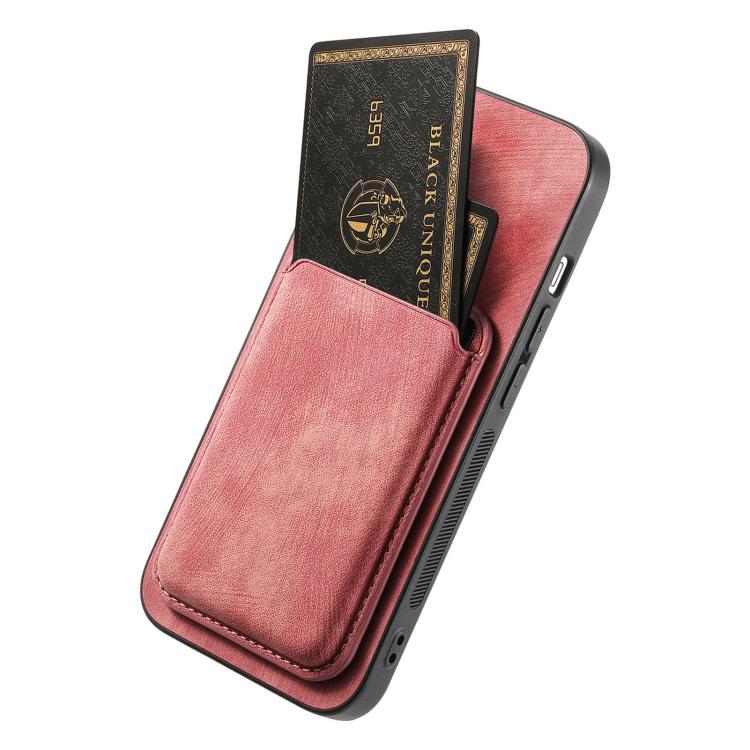 For iPhone 17 Retro Leather Card Bag Magnetic Phone Case