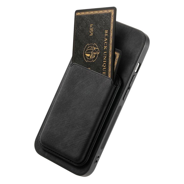 For iPhone 17 Retro Leather Card Bag Magnetic Phone Case