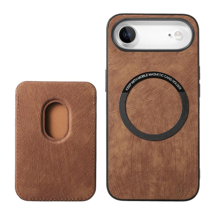 For iPhone Air Retro Leather Card Bag Magnetic Phone Case