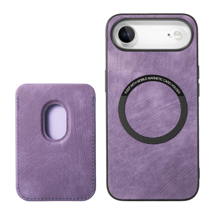 For iPhone Air Retro Leather Card Bag Magnetic Phone Case