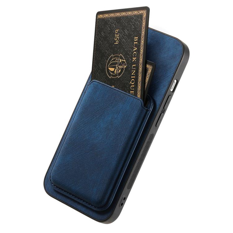For iPhone 17 Pro Retro Leather Card Bag Magnetic Phone Case