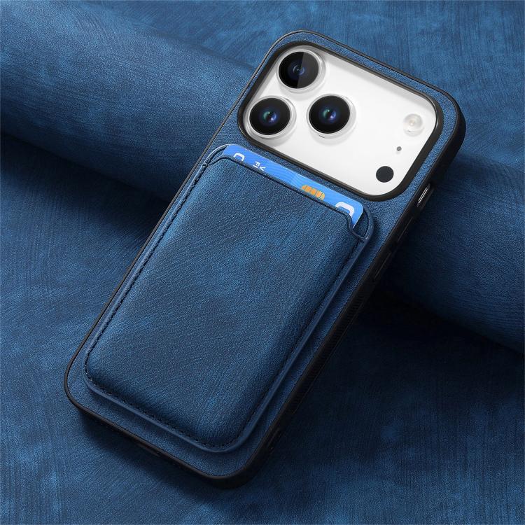 For iPhone 17 Pro Retro Leather Card Bag Magnetic Phone Case