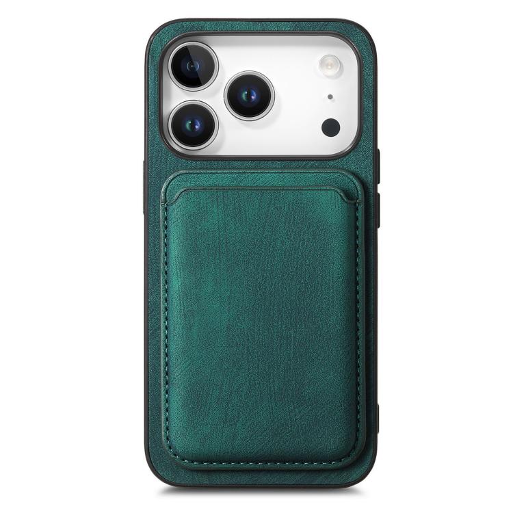 For iPhone 17 Pro Retro Leather Card Bag Magnetic Phone Case