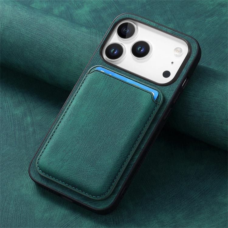 For iPhone 17 Pro Retro Leather Card Bag Magnetic Phone Case