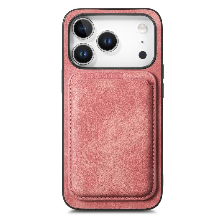 For iPhone 17 Pro Retro Leather Card Bag Magnetic Phone Case