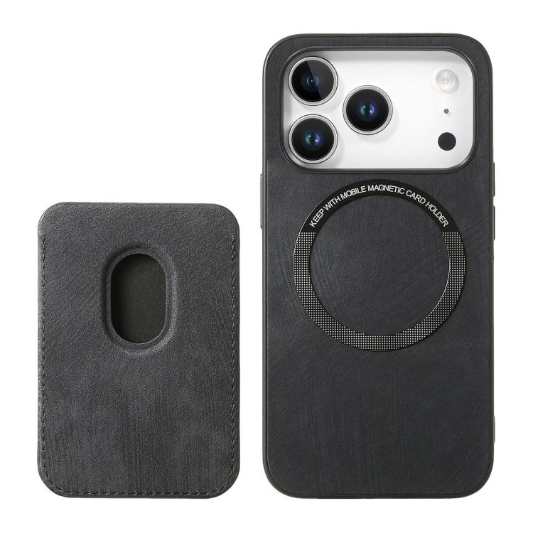 For iPhone 17 Pro Retro Leather Card Bag Magnetic Phone Case