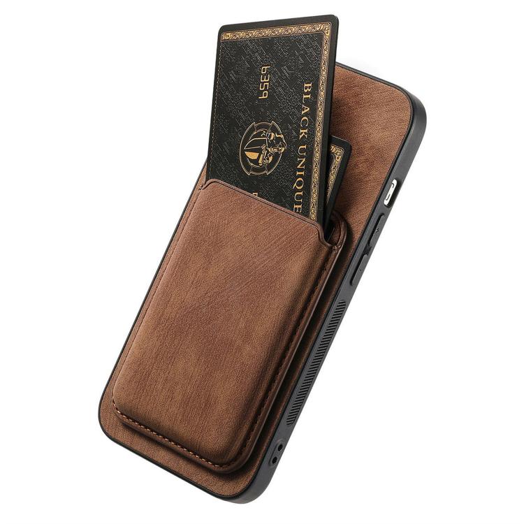 For iPhone 17 Pro Max Retro Leather Card Bag Magnetic Phone Case