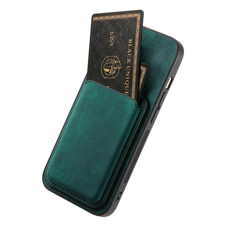 For iPhone 17 Pro Max Retro Leather Card Bag Magnetic Phone Case