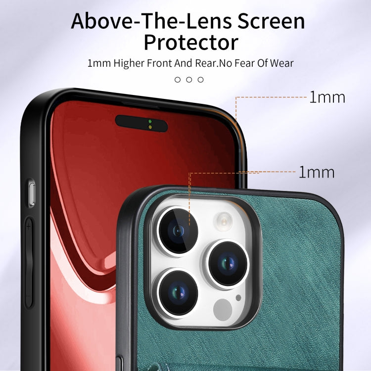 For iPhone 16 Pro Retro Card Wallet Fold Leather Phone Case with Strap