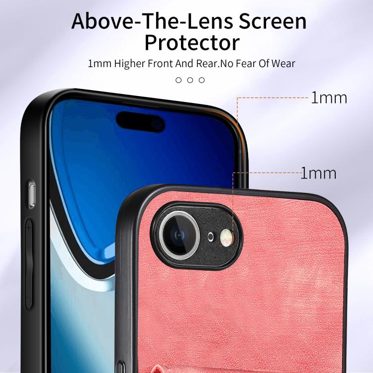 For iPhone 17e / 16e Retro Card Wallet Fold Leather Phone Case with Strap