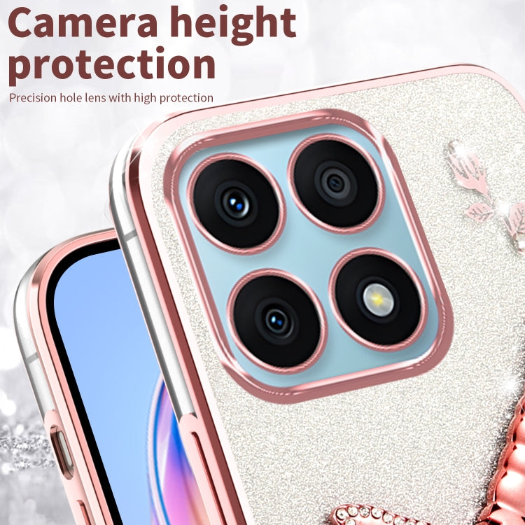 For Xiaomi 14 Pro Gradient Glitter Immortal 3D Dragonfly Holder Plated Phone Case