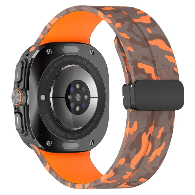 For Samsung Galaxy Watch Ultra 47mm Magnetic Folding Buckle Silicone Watch Band