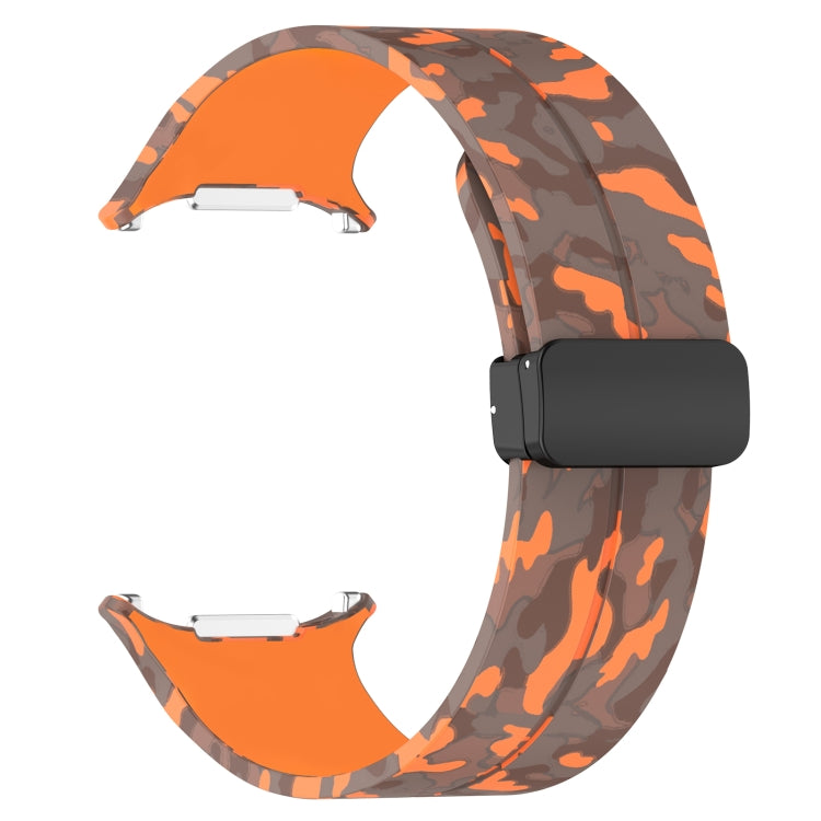 For Samsung Galaxy Watch Ultra 47mm Magnetic Folding Buckle Silicone Watch Band