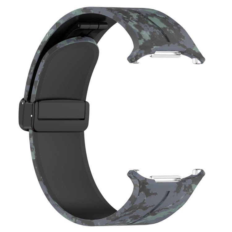 For Samsung Galaxy Watch Ultra 47mm Magnetic Folding Buckle Silicone Watch Band