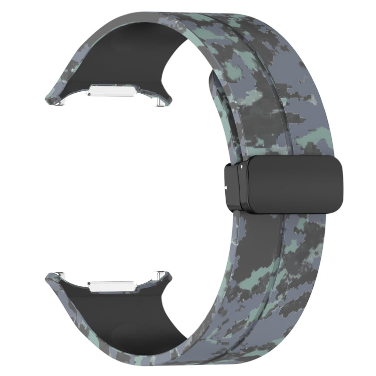 For Samsung Galaxy Watch Ultra 47mm Magnetic Folding Buckle Silicone Watch Band