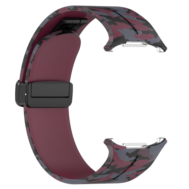 For Samsung Galaxy Watch Ultra 47mm Magnetic Folding Buckle Silicone Watch Band