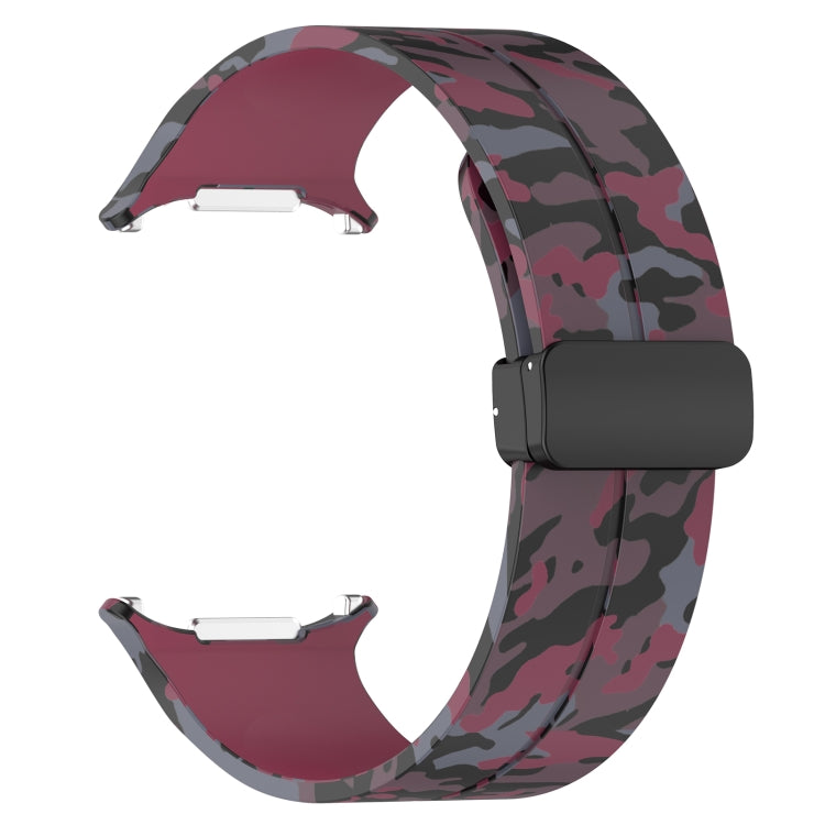 For Samsung Galaxy Watch Ultra 47mm Magnetic Folding Buckle Silicone Watch Band