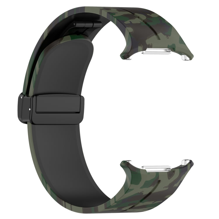 For Samsung Galaxy Watch Ultra 47mm Magnetic Folding Buckle Silicone Watch Band