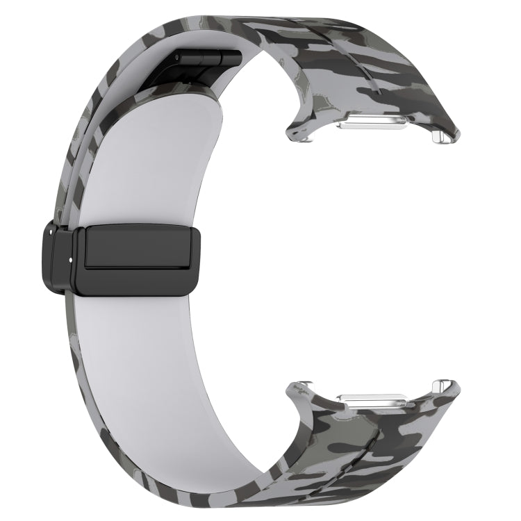 For Samsung Galaxy Watch Ultra 47mm Magnetic Folding Buckle Silicone Watch Band