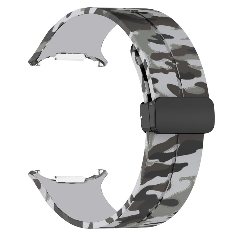 For Samsung Galaxy Watch Ultra 47mm Magnetic Folding Buckle Silicone Watch Band