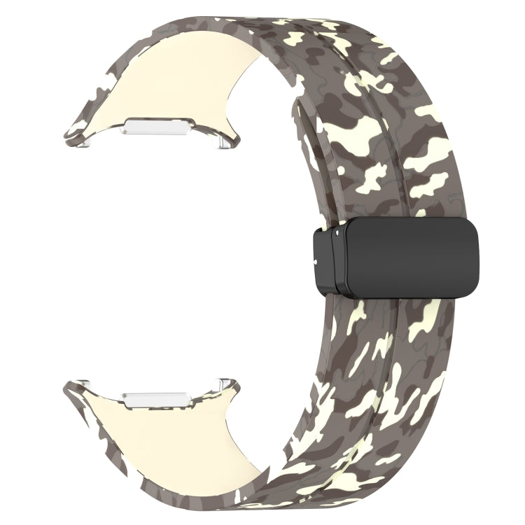For Samsung Galaxy Watch Ultra 47mm Magnetic Folding Buckle Silicone Watch Band