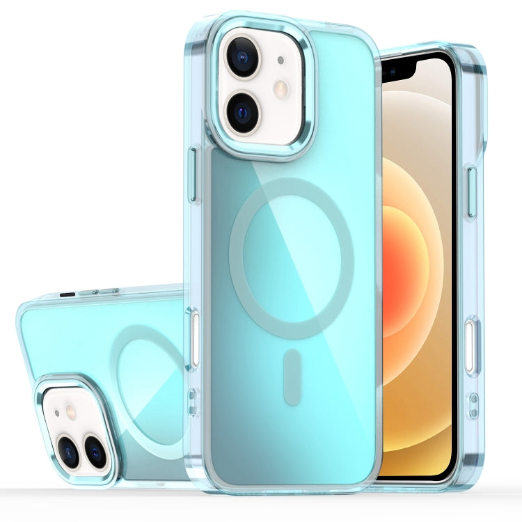 For iPhone 12 Bright Shadow Magsafe Discoloration Phone Case