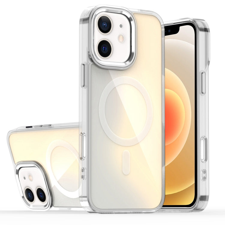 For iPhone 12 Bright Shadow Magsafe Discoloration Phone Case