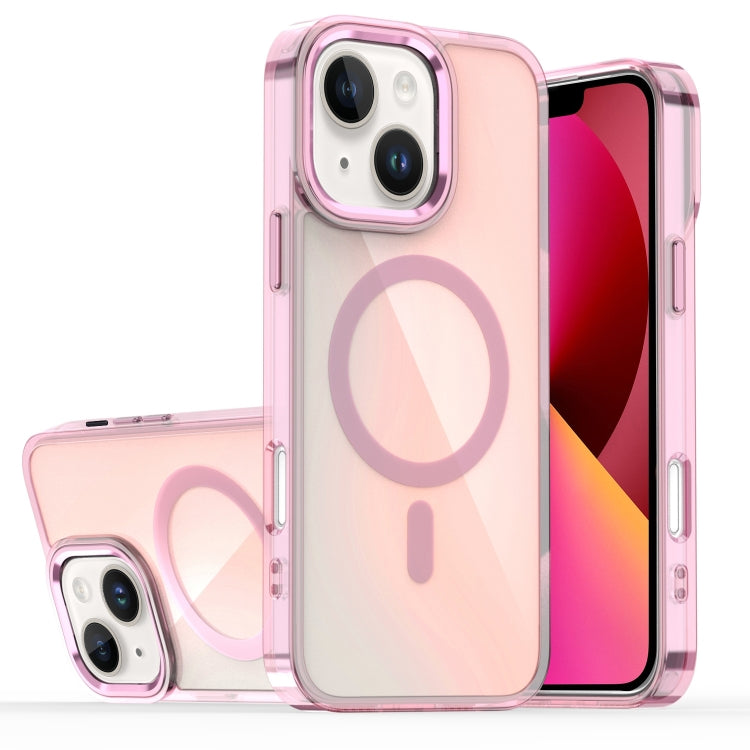 For iPhone 13 Bright Shadow Magsafe Discoloration Phone Case