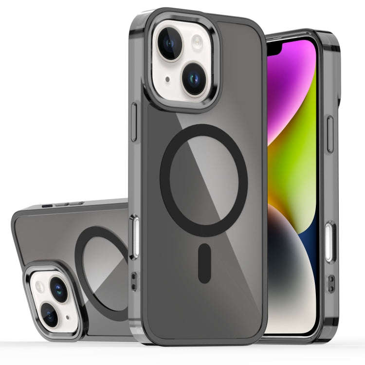 For iPhone 14 Bright Shadow Magsafe Discoloration Phone Case