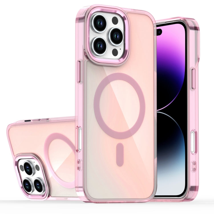 For iPhone 14 Pro Bright Shadow Magsafe Discoloration Phone Case
