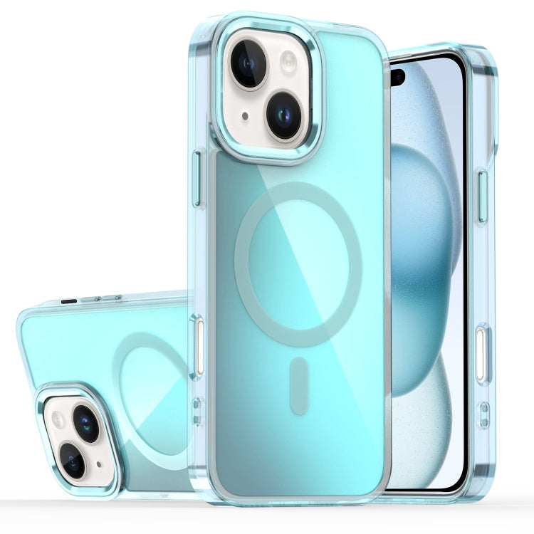 For iPhone 15 Bright Shadow Magsafe Discoloration Phone Case