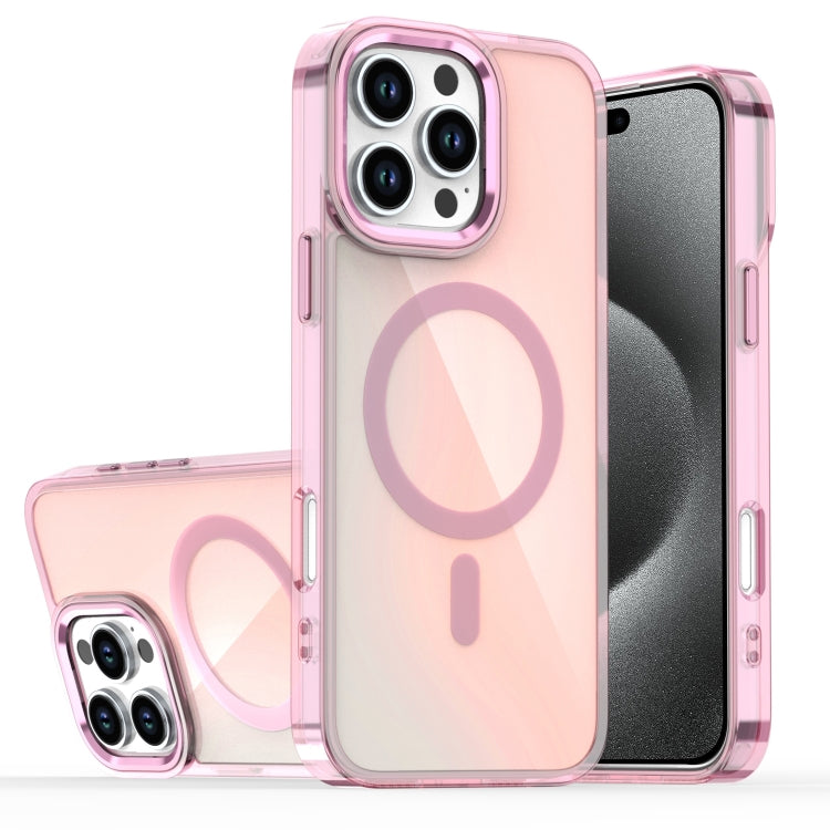 For iPhone 15 Pro Max Bright Shadow Magsafe Discoloration Phone Case