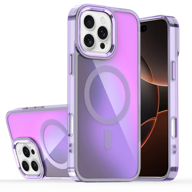 For iPhone 16 Pro Max Bright Shadow Magsafe Discoloration Phone Case