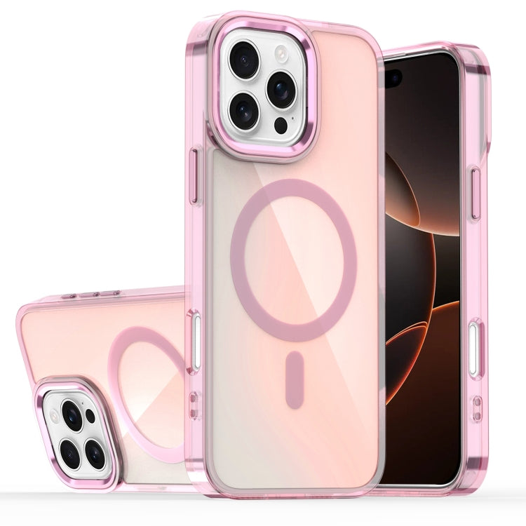 For iPhone 16 Pro Bright Shadow Magsafe Discoloration Phone Case