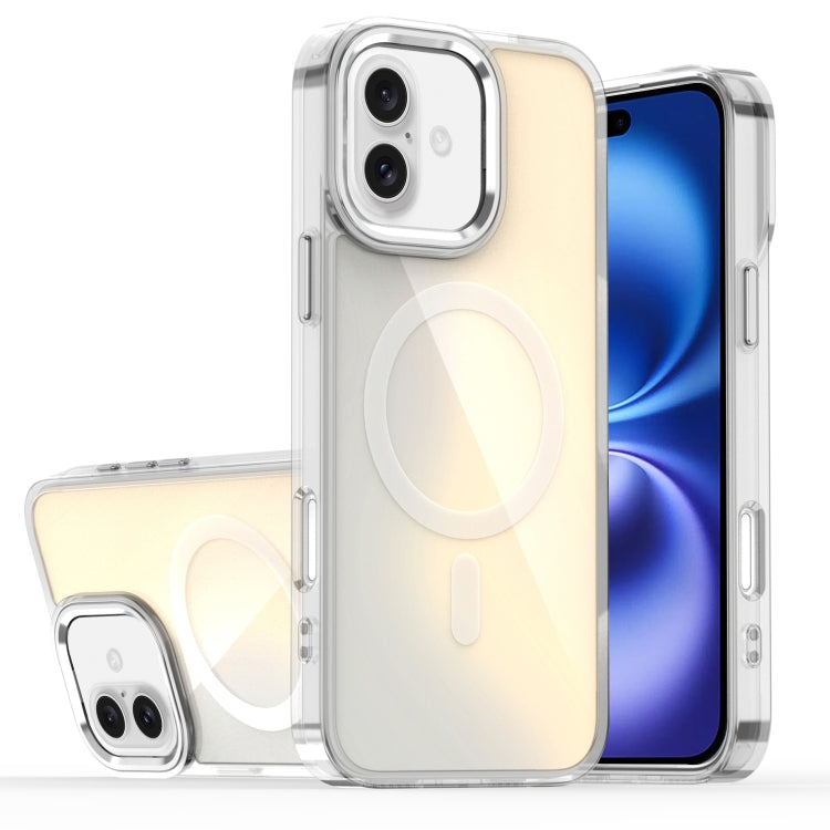 For iPhone 16 Plus Bright Shadow Magsafe Discoloration Phone Case