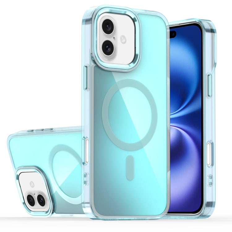 For iPhone 16 Bright Shadow Magsafe Discoloration Phone Case