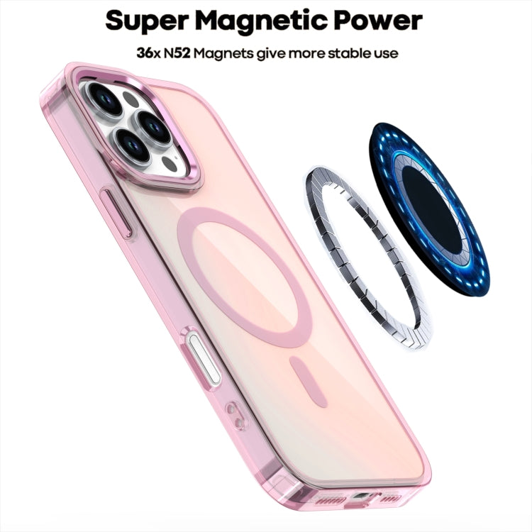 For iPhone 12 Bright Shadow Magsafe Discoloration Phone Case