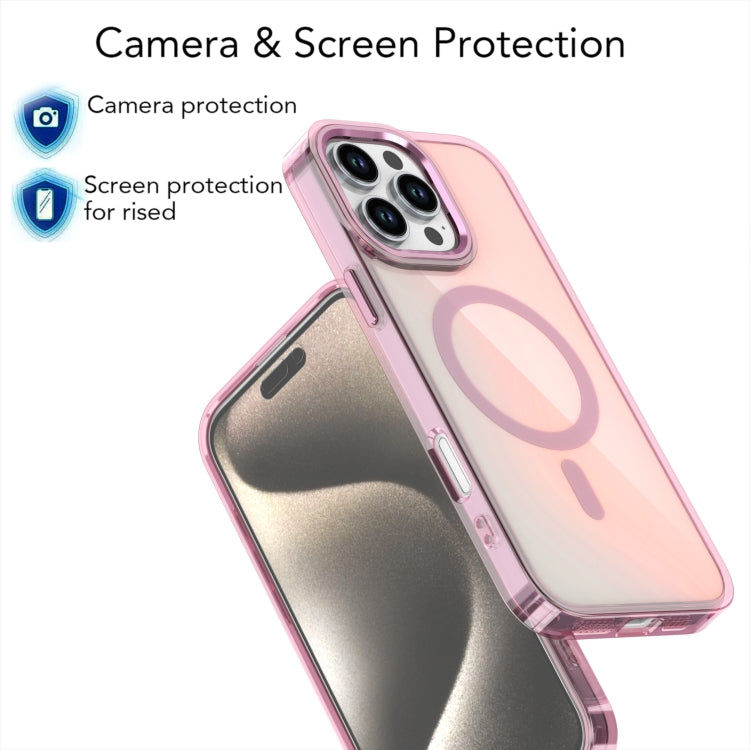 For iPhone 12 Bright Shadow Magsafe Discoloration Phone Case