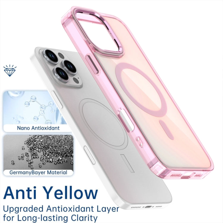 For iPhone 13 Pro Bright Shadow Magsafe Discoloration Phone Case