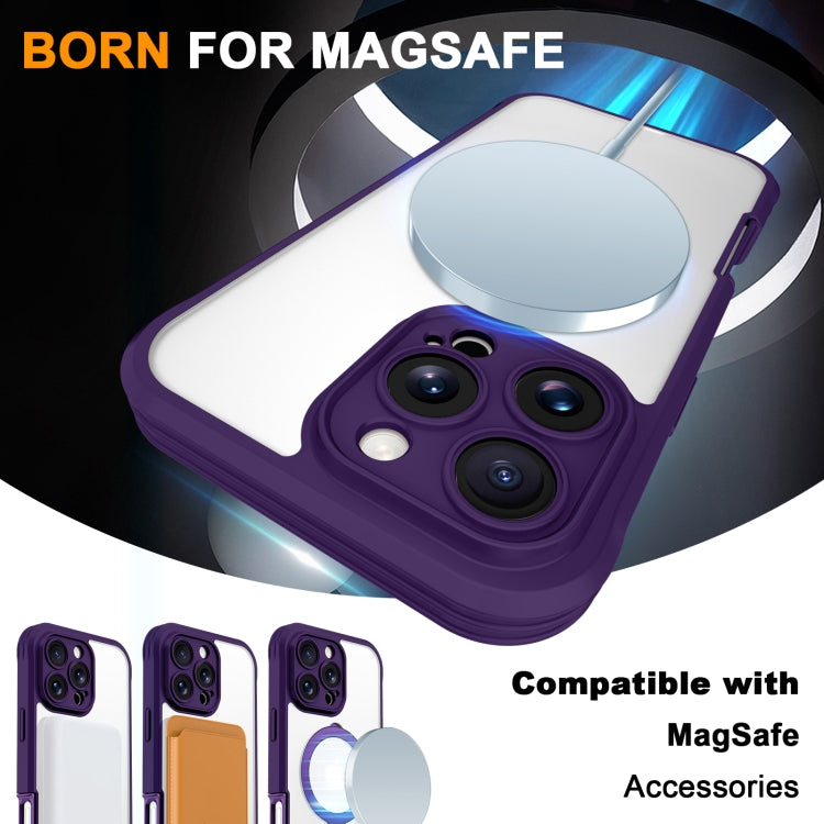 For iPhone 16 Pro Max Skin Feel MagSafe Holder 360 Full Body Phone Case