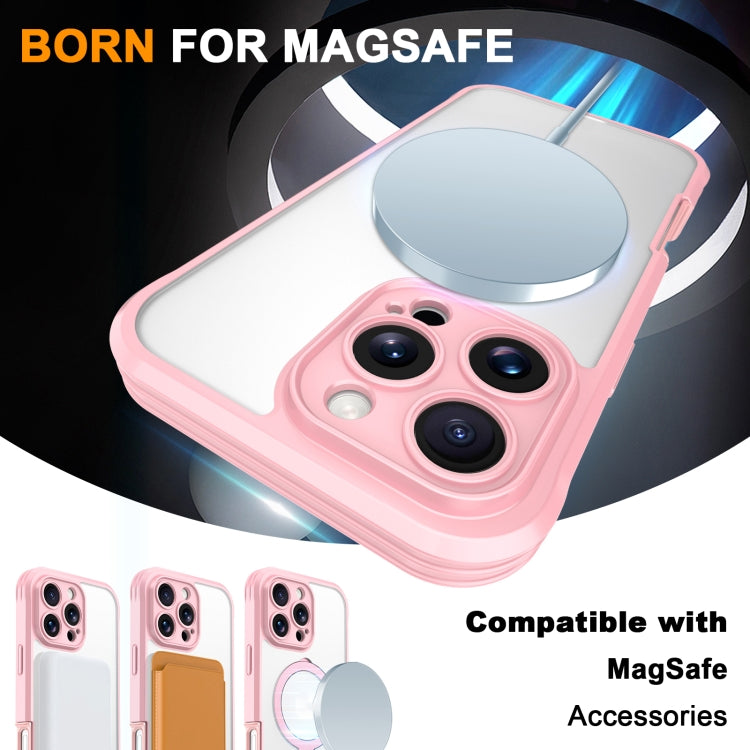 For iPhone 16 Pro Skin Feel MagSafe Holder 360 Full Body Phone Case